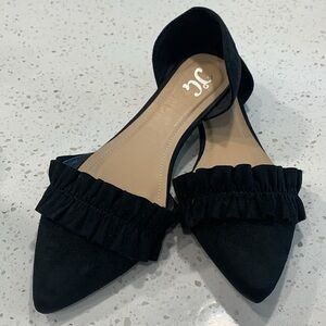 Journey and Crew Black Suede Flats